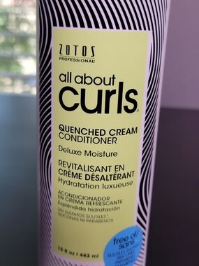 Zotos All About Curls Quenched Cream Conditioner 15 Fl Oz